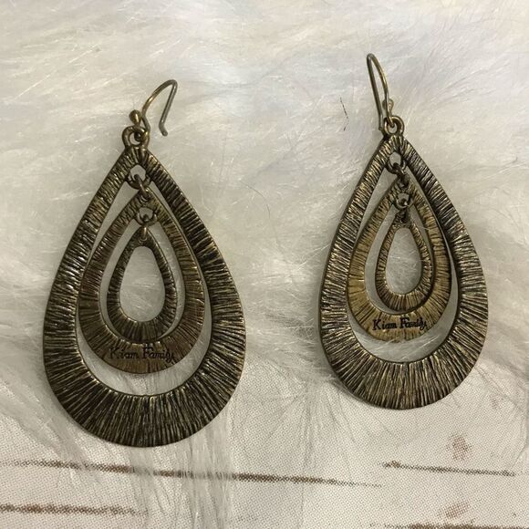 Kiam Family Earring Bronze Dangle Designer - Picture 8 of 10